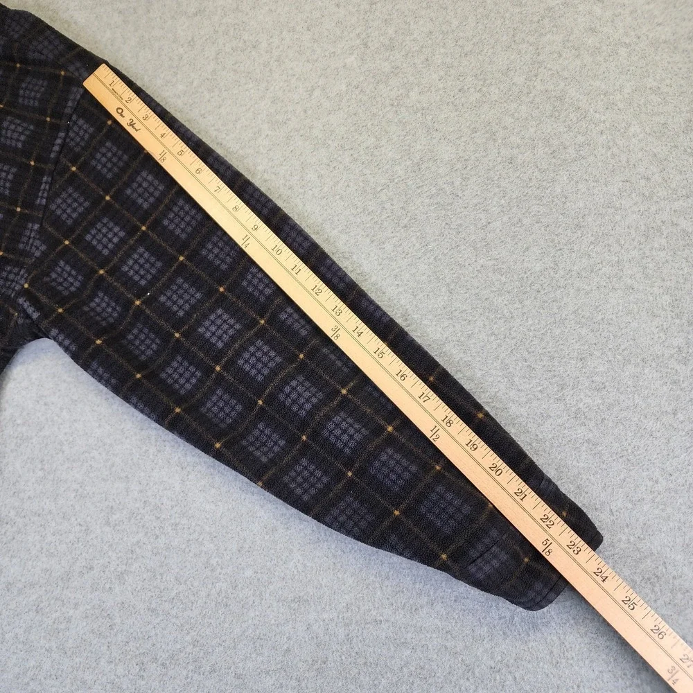 Juneau‎ Fleece Flannel Button Up Shirt Plaid Mens Medium Gray Black Yellow - Picture 8 of 8
